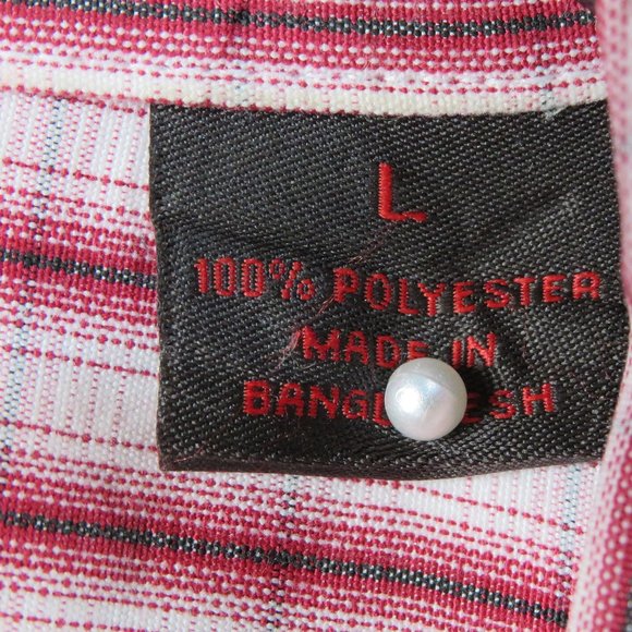 Perry Ellis* Men's Short Sleeve Button Down Curved Hem Sueded Plaid Shirt~ Large - Picture 4 of 12